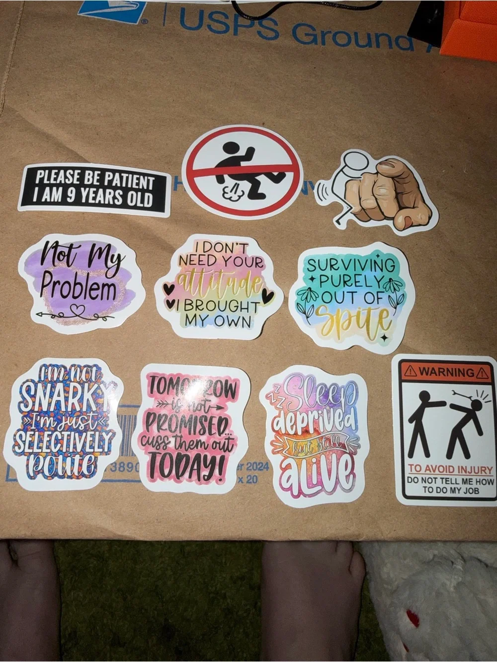 Multicolor Funny Quote Sticker Pack for Home Office & Notebooks